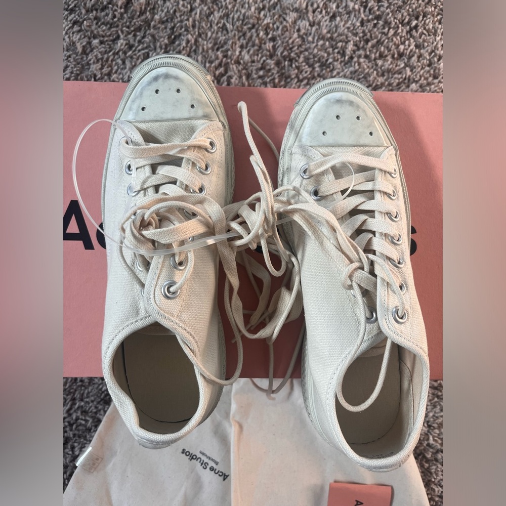 ACNE STUDIOS BALLOW SOFT TUMBLED TAG SNEAKER - Picture 12 of 15